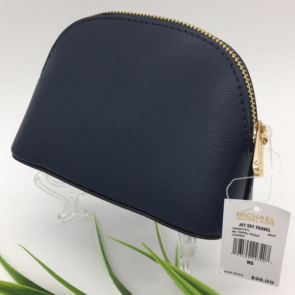 Jet Set Travel MD Travel Pouch Leather Navy - Picture 5 of 8